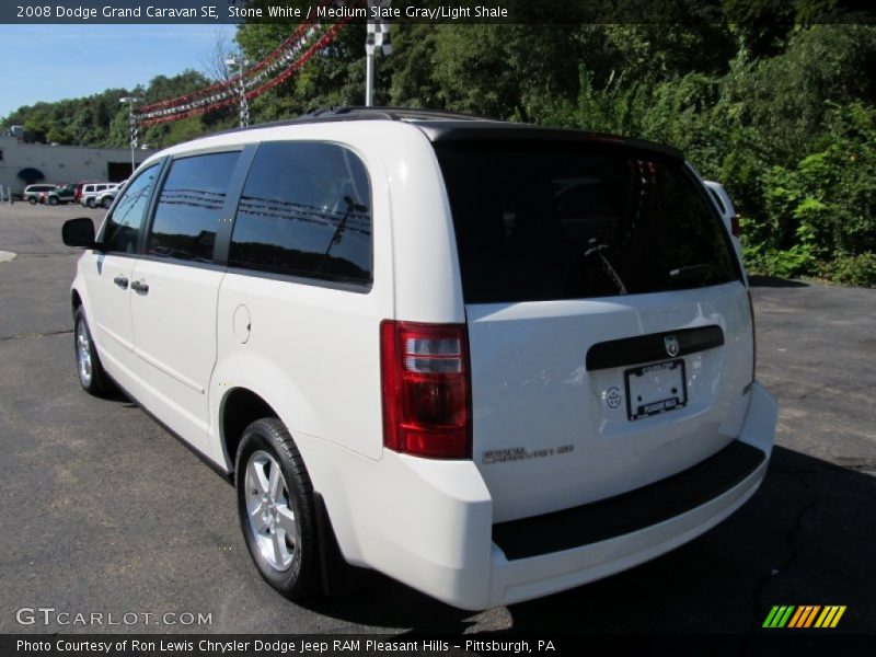 Stone White / Medium Slate Gray/Light Shale 2008 Dodge Grand Caravan SE