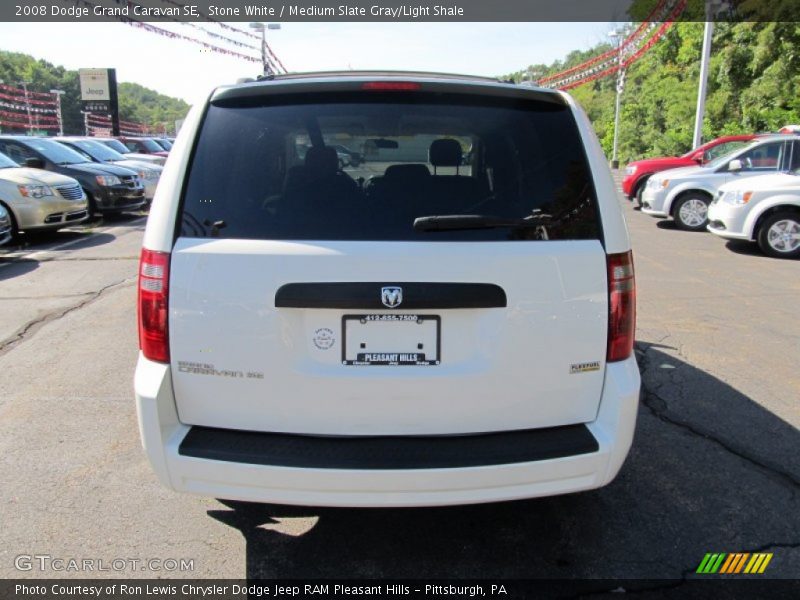 Stone White / Medium Slate Gray/Light Shale 2008 Dodge Grand Caravan SE