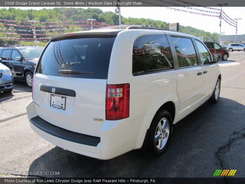 Stone White / Medium Slate Gray/Light Shale 2008 Dodge Grand Caravan SE