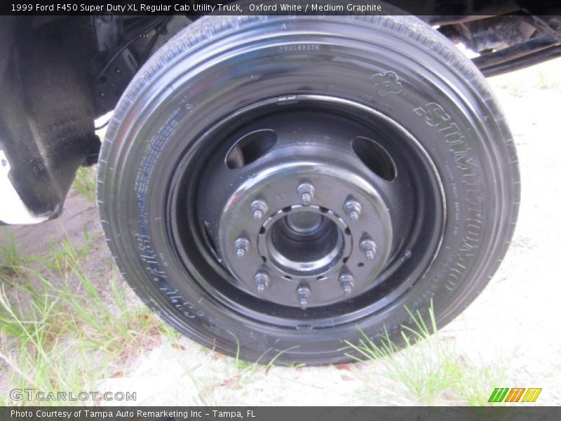 Oxford White / Medium Graphite 1999 Ford F450 Super Duty XL Regular Cab Utility Truck