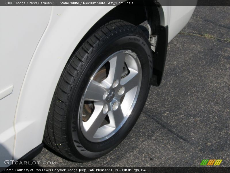 Stone White / Medium Slate Gray/Light Shale 2008 Dodge Grand Caravan SE