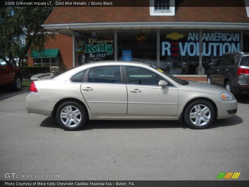 Gold Mist Metallic / Ebony Black 2008 Chevrolet Impala LT