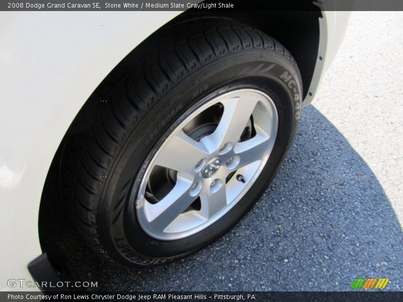 Stone White / Medium Slate Gray/Light Shale 2008 Dodge Grand Caravan SE