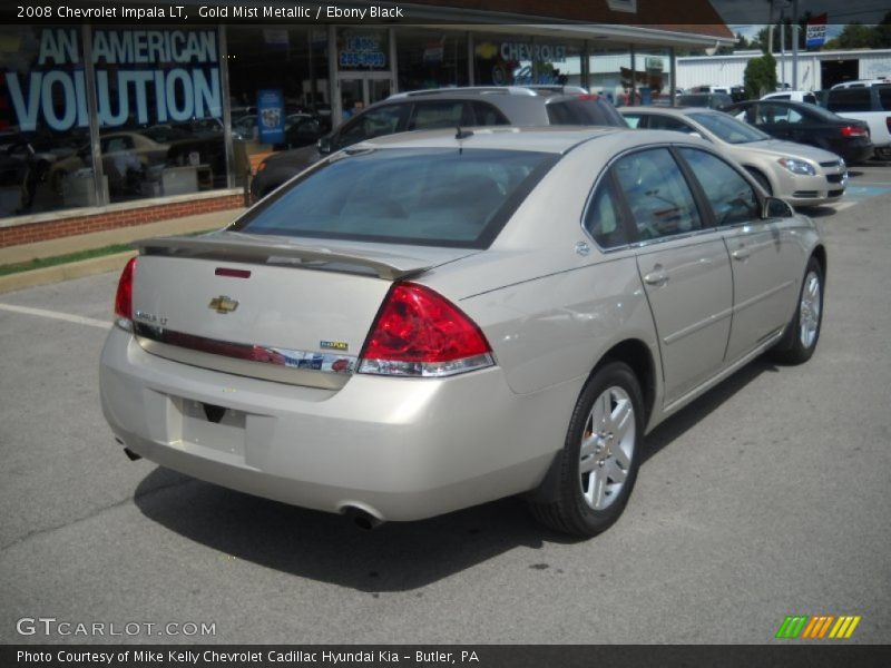 Gold Mist Metallic / Ebony Black 2008 Chevrolet Impala LT