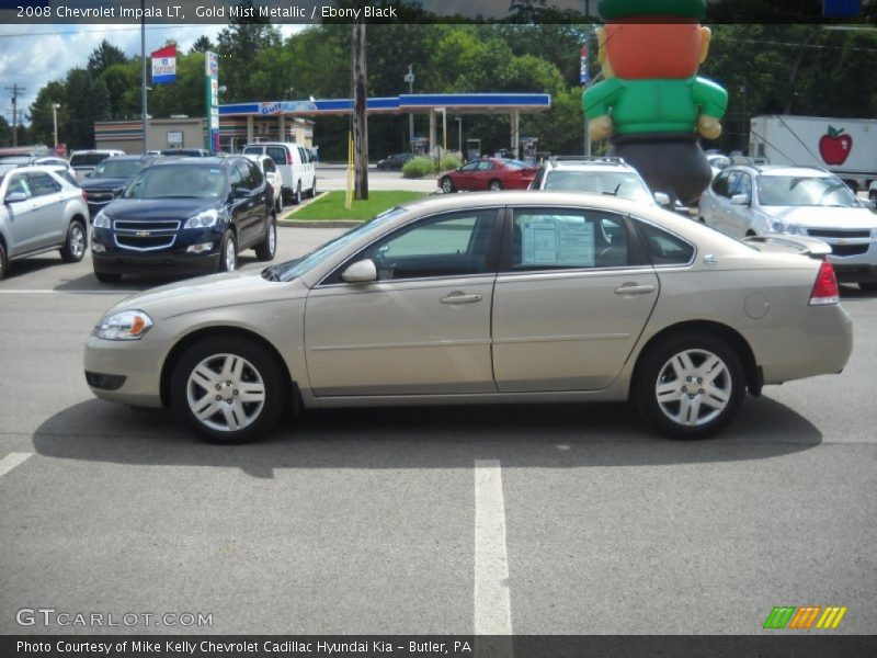 Gold Mist Metallic / Ebony Black 2008 Chevrolet Impala LT