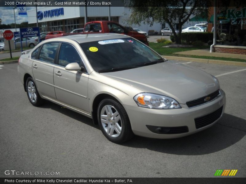 Gold Mist Metallic / Ebony Black 2008 Chevrolet Impala LT