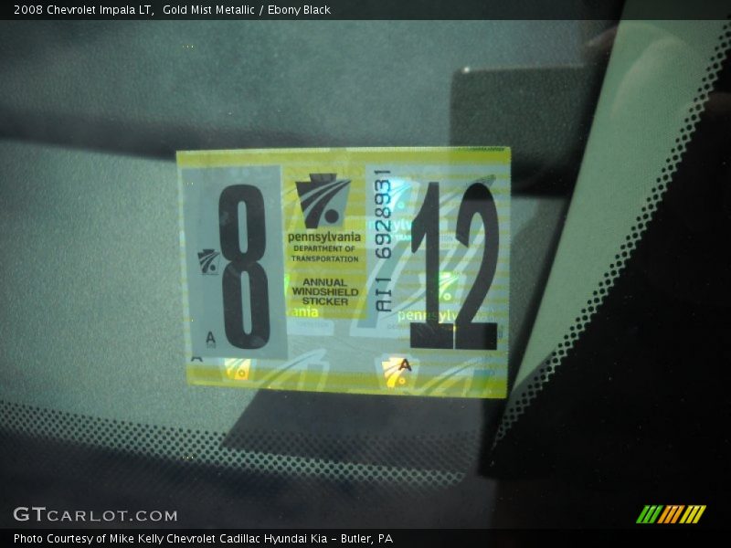 Gold Mist Metallic / Ebony Black 2008 Chevrolet Impala LT