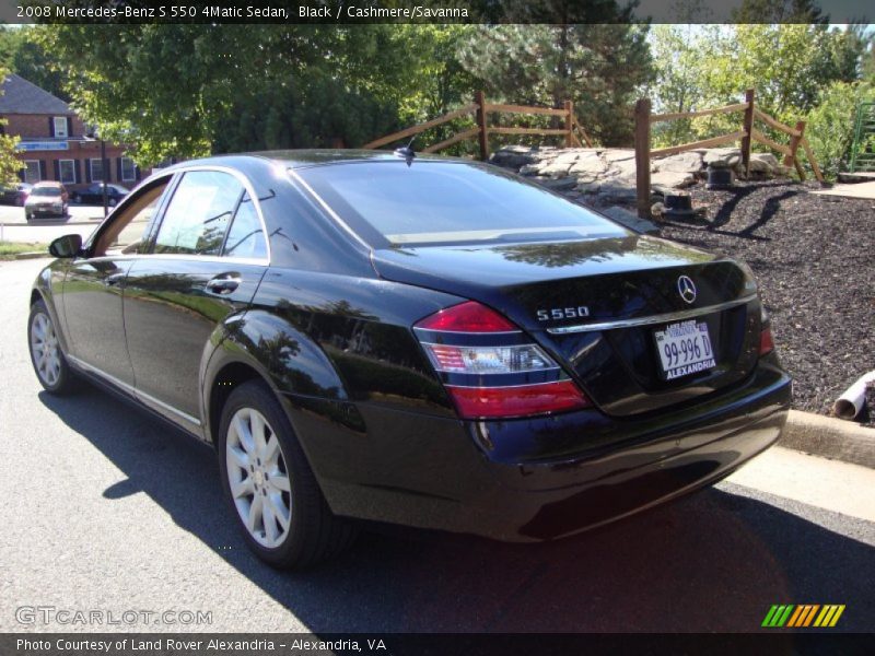 Black / Cashmere/Savanna 2008 Mercedes-Benz S 550 4Matic Sedan