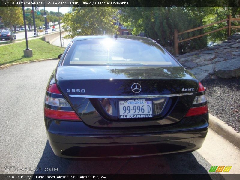 Black / Cashmere/Savanna 2008 Mercedes-Benz S 550 4Matic Sedan