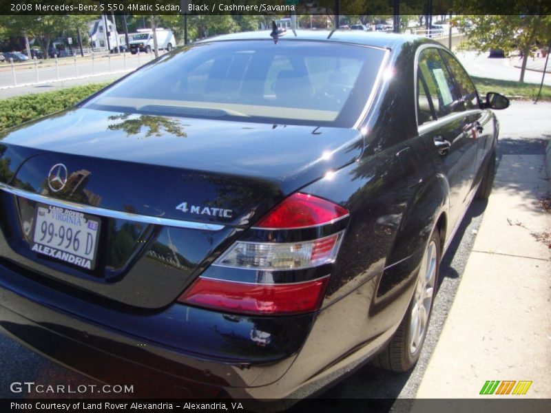 Black / Cashmere/Savanna 2008 Mercedes-Benz S 550 4Matic Sedan