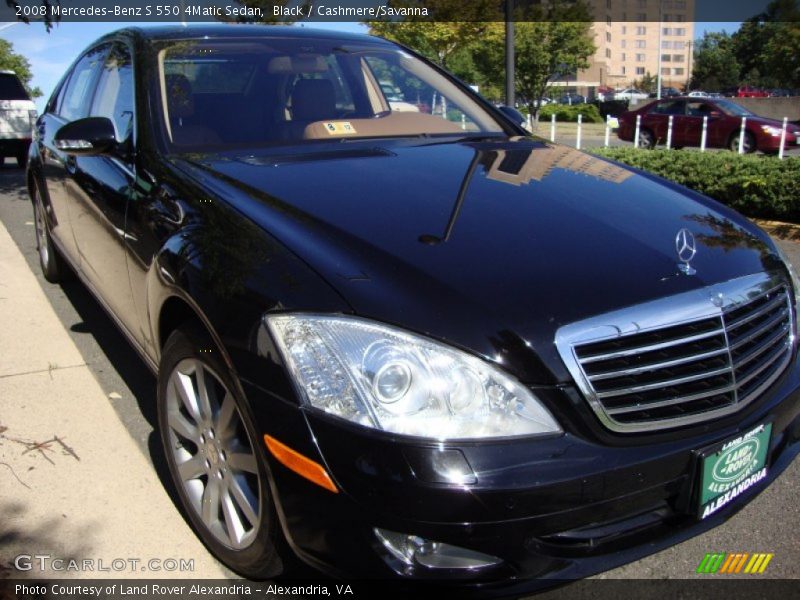 Black / Cashmere/Savanna 2008 Mercedes-Benz S 550 4Matic Sedan