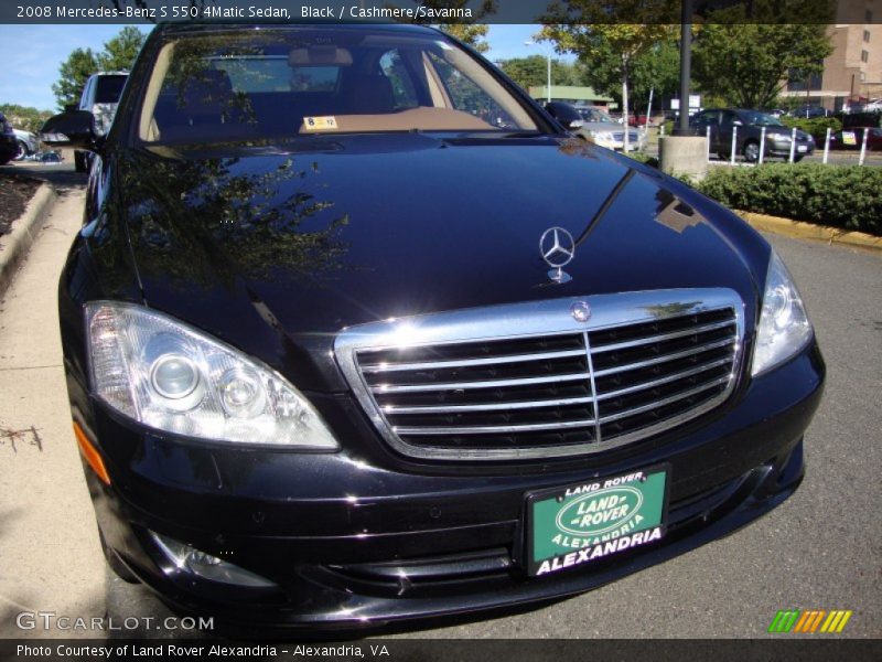 Black / Cashmere/Savanna 2008 Mercedes-Benz S 550 4Matic Sedan