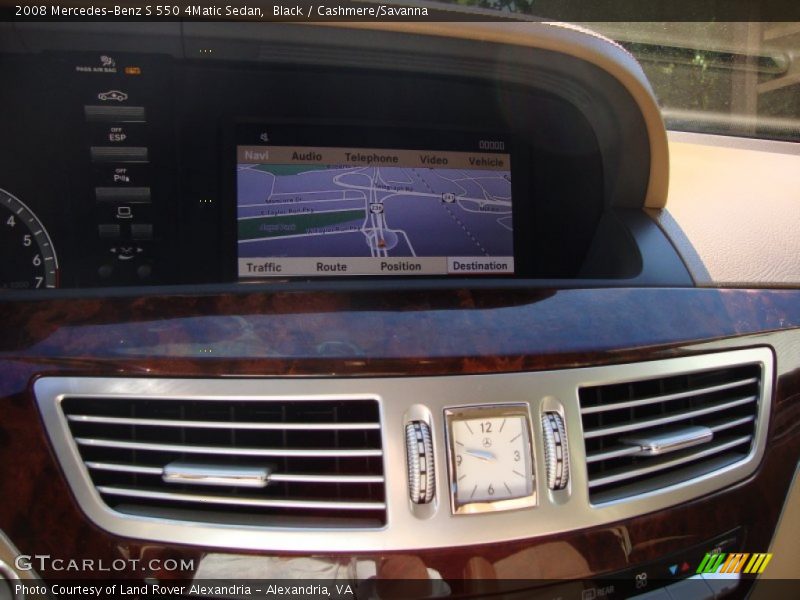 Black / Cashmere/Savanna 2008 Mercedes-Benz S 550 4Matic Sedan