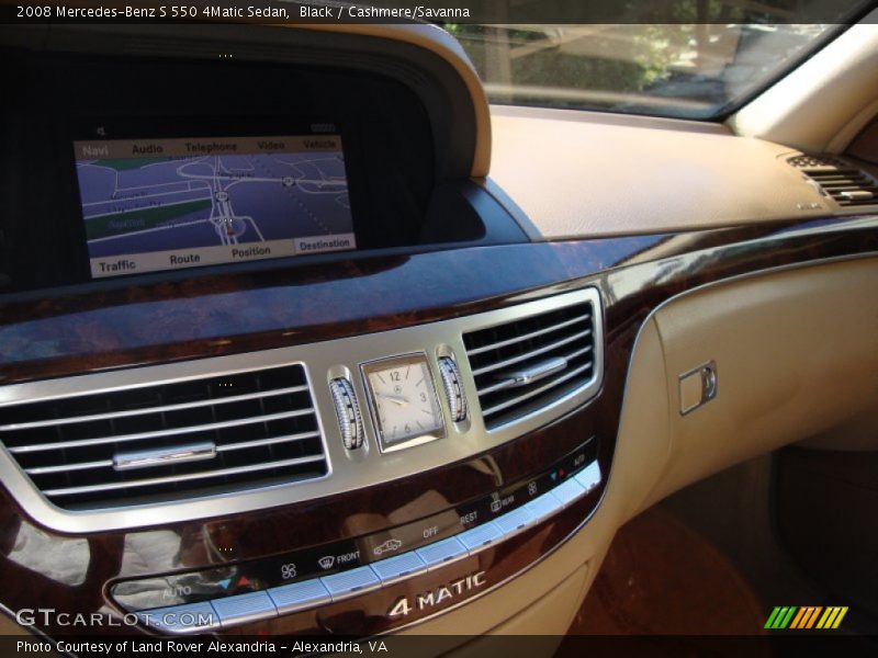 Black / Cashmere/Savanna 2008 Mercedes-Benz S 550 4Matic Sedan