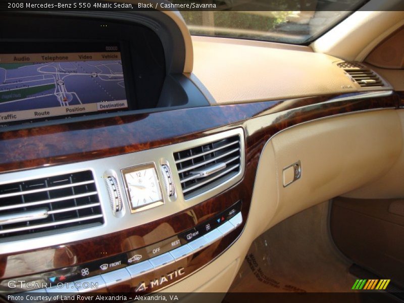 Black / Cashmere/Savanna 2008 Mercedes-Benz S 550 4Matic Sedan