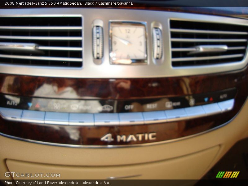 Black / Cashmere/Savanna 2008 Mercedes-Benz S 550 4Matic Sedan