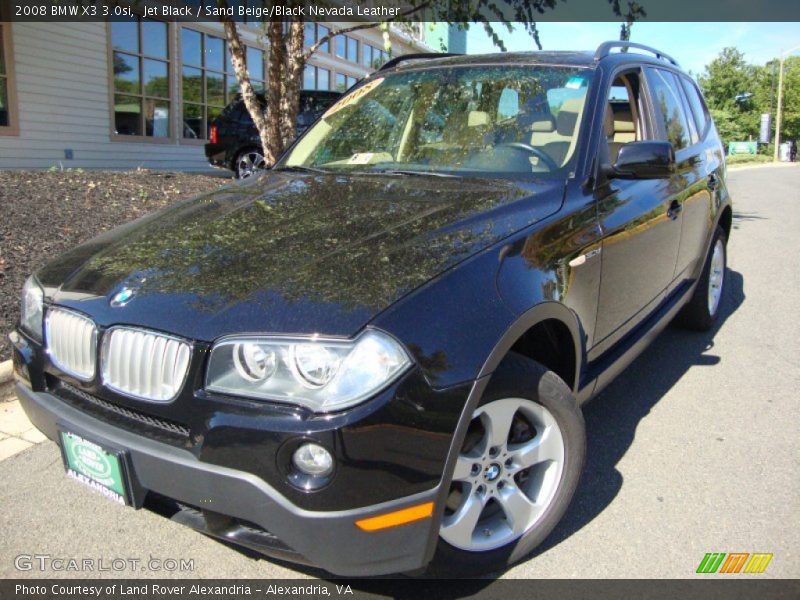 Jet Black / Sand Beige/Black Nevada Leather 2008 BMW X3 3.0si