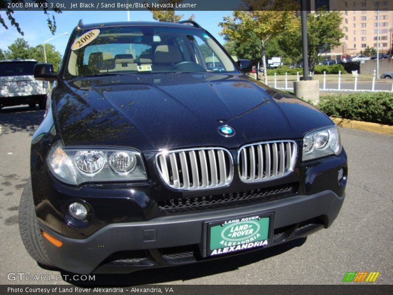 Jet Black / Sand Beige/Black Nevada Leather 2008 BMW X3 3.0si
