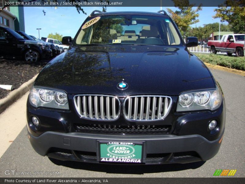 Jet Black / Sand Beige/Black Nevada Leather 2008 BMW X3 3.0si