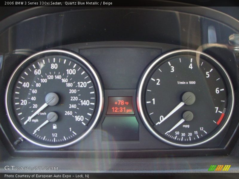 Quartz Blue Metallic / Beige 2006 BMW 3 Series 330xi Sedan