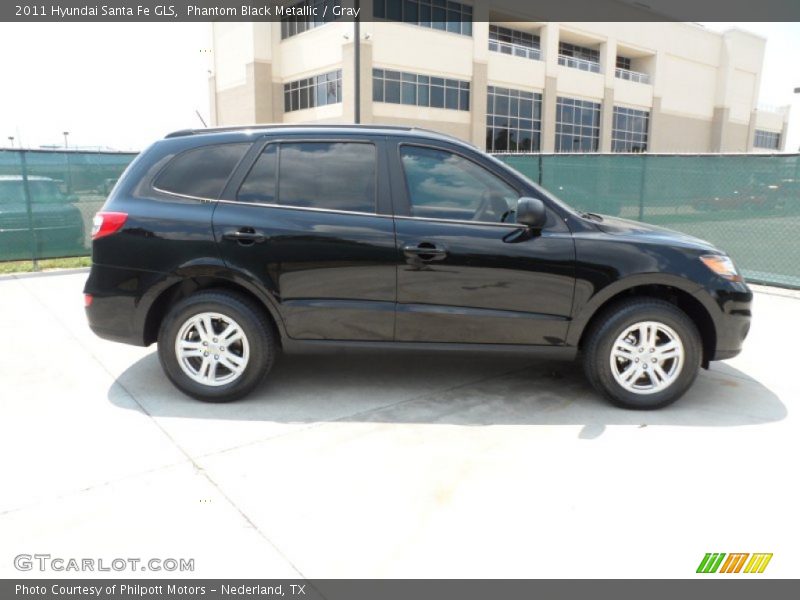Phantom Black Metallic / Gray 2011 Hyundai Santa Fe GLS