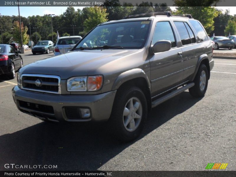Bronzed Gray Metallic / Beige 2001 Nissan Pathfinder LE