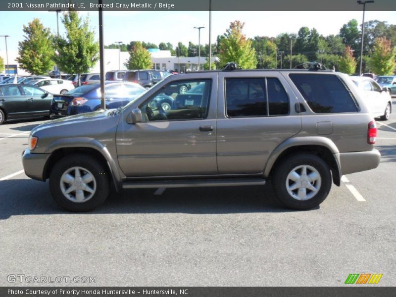 Bronzed Gray Metallic / Beige 2001 Nissan Pathfinder LE