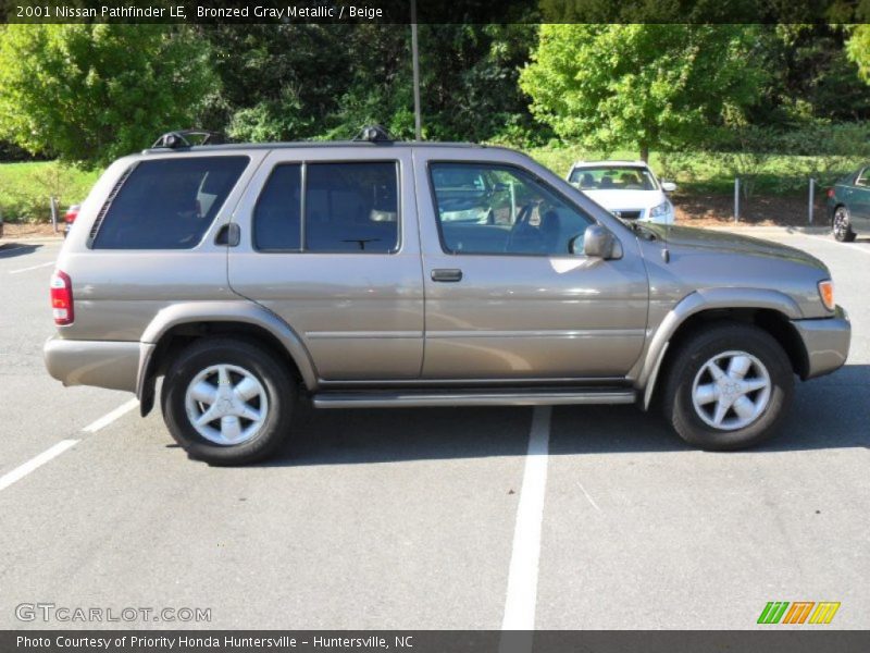 Bronzed Gray Metallic / Beige 2001 Nissan Pathfinder LE