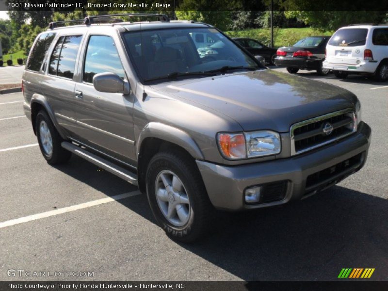 Bronzed Gray Metallic / Beige 2001 Nissan Pathfinder LE