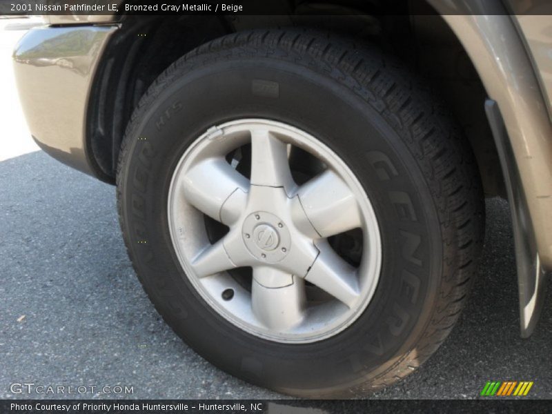 Bronzed Gray Metallic / Beige 2001 Nissan Pathfinder LE