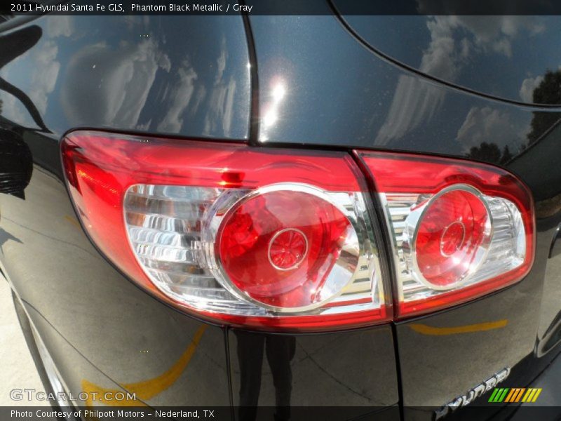 Phantom Black Metallic / Gray 2011 Hyundai Santa Fe GLS