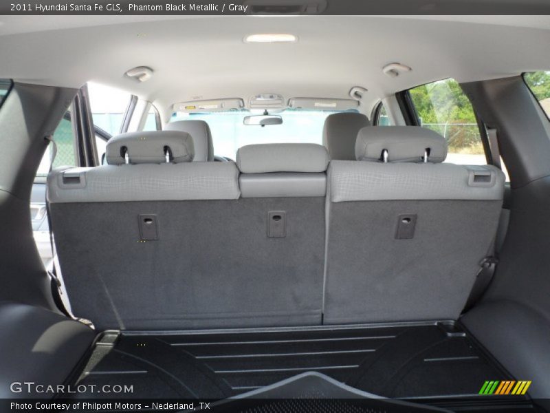 Phantom Black Metallic / Gray 2011 Hyundai Santa Fe GLS