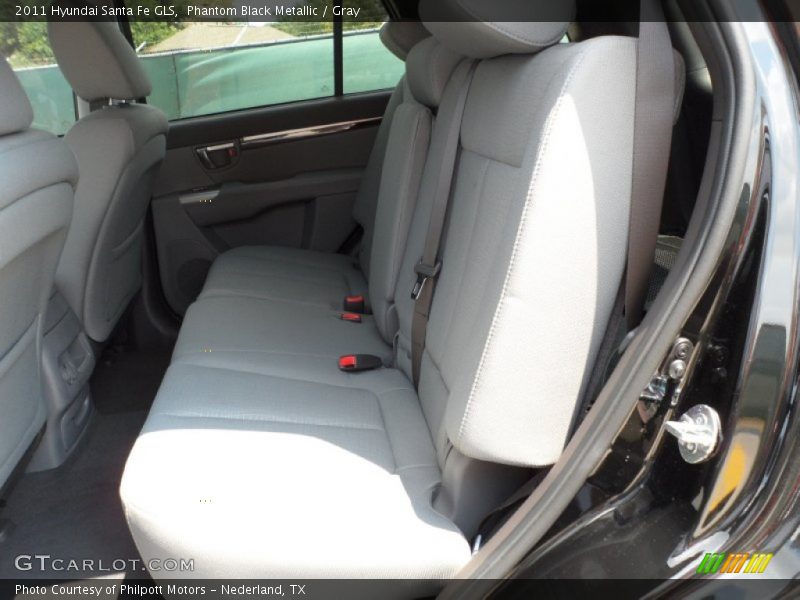 Phantom Black Metallic / Gray 2011 Hyundai Santa Fe GLS