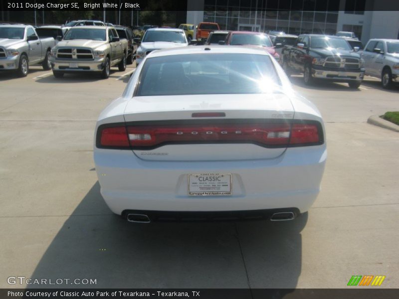 Bright White / Black 2011 Dodge Charger SE