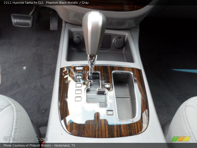 Phantom Black Metallic / Gray 2011 Hyundai Santa Fe GLS