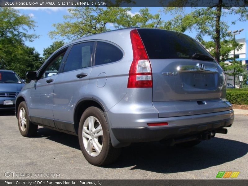 Glacier Blue Metallic / Gray 2010 Honda CR-V EX AWD