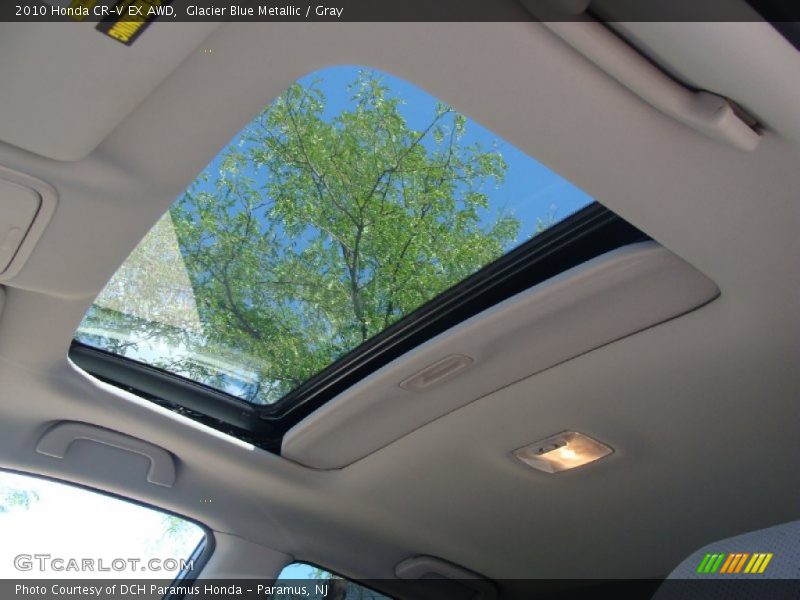 Glacier Blue Metallic / Gray 2010 Honda CR-V EX AWD