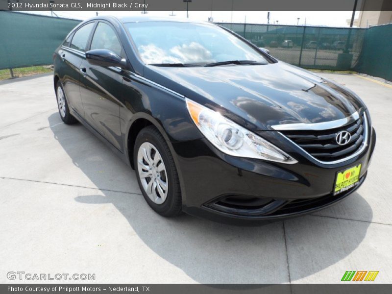 Midnight Black / Gray 2012 Hyundai Sonata GLS