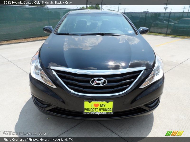 Midnight Black / Gray 2012 Hyundai Sonata GLS