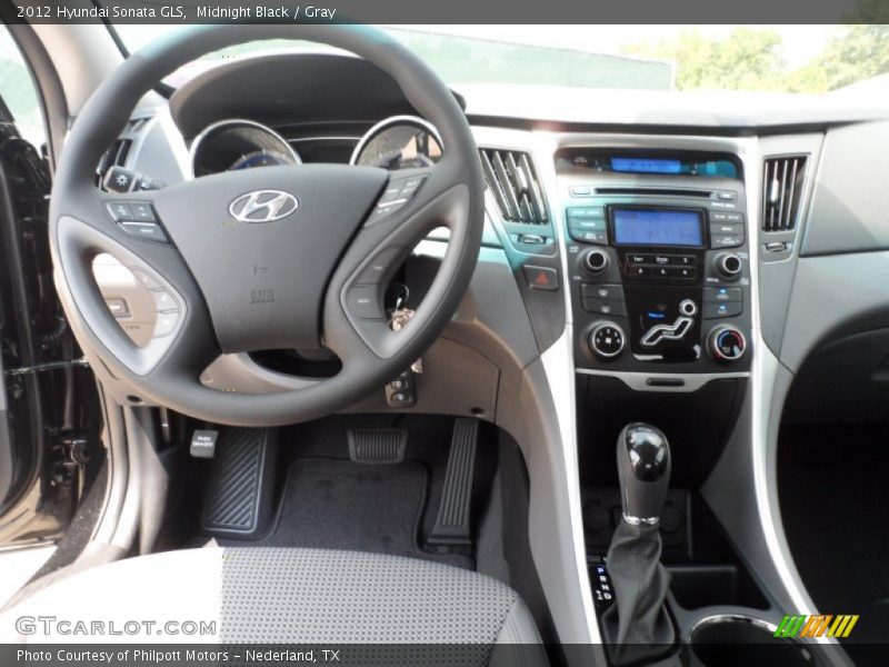Midnight Black / Gray 2012 Hyundai Sonata GLS