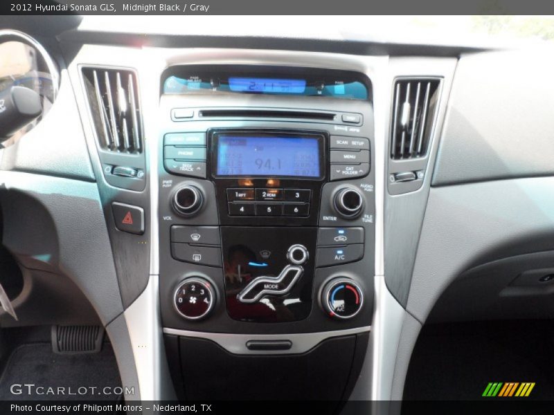 Midnight Black / Gray 2012 Hyundai Sonata GLS