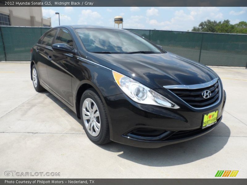 Midnight Black / Gray 2012 Hyundai Sonata GLS