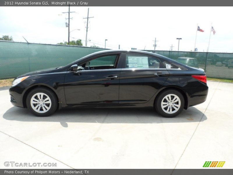 Midnight Black / Gray 2012 Hyundai Sonata GLS