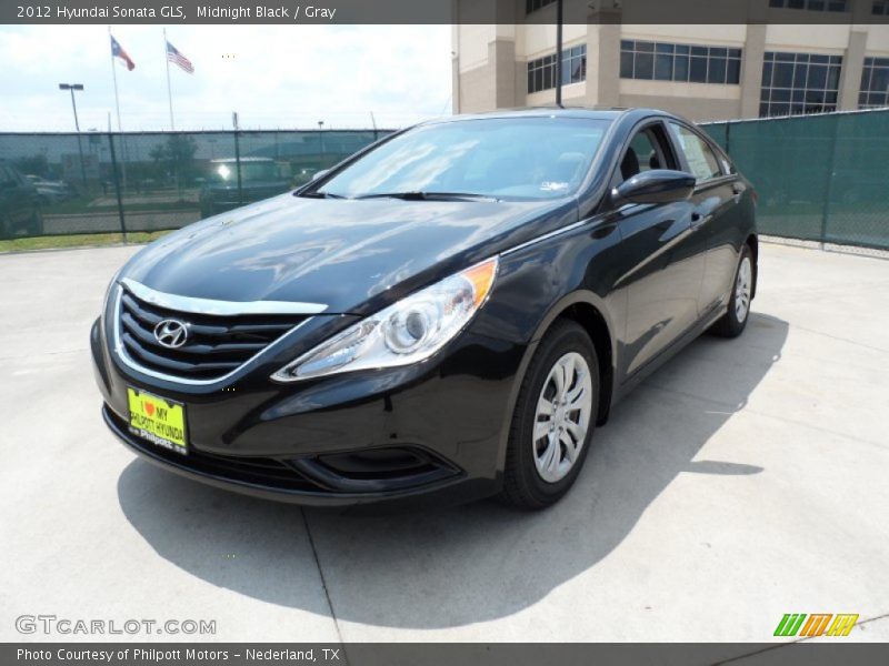 Midnight Black / Gray 2012 Hyundai Sonata GLS