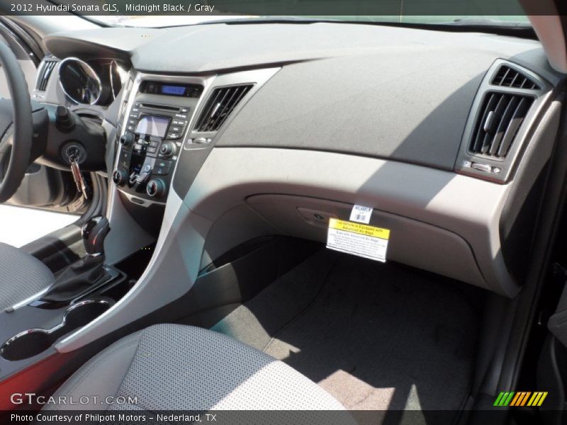 Midnight Black / Gray 2012 Hyundai Sonata GLS