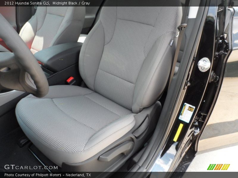Midnight Black / Gray 2012 Hyundai Sonata GLS