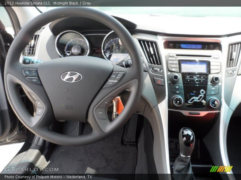 Midnight Black / Gray 2012 Hyundai Sonata GLS
