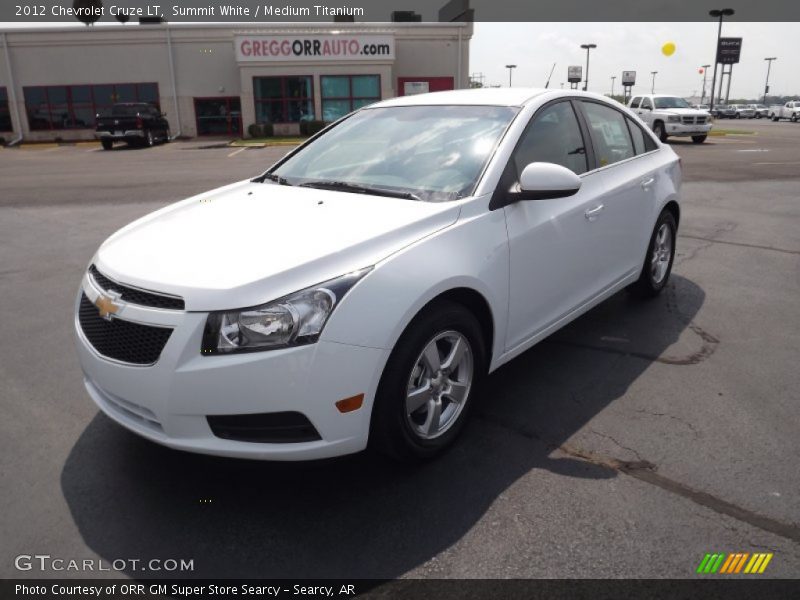 Summit White / Medium Titanium 2012 Chevrolet Cruze LT