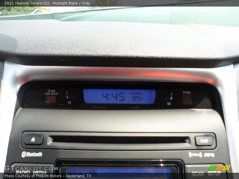 Midnight Black / Gray 2012 Hyundai Sonata GLS