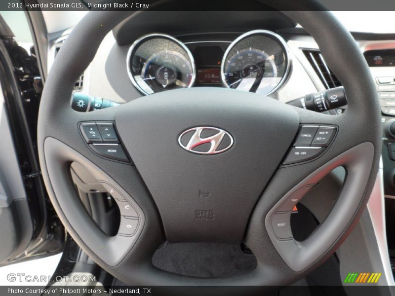 Midnight Black / Gray 2012 Hyundai Sonata GLS